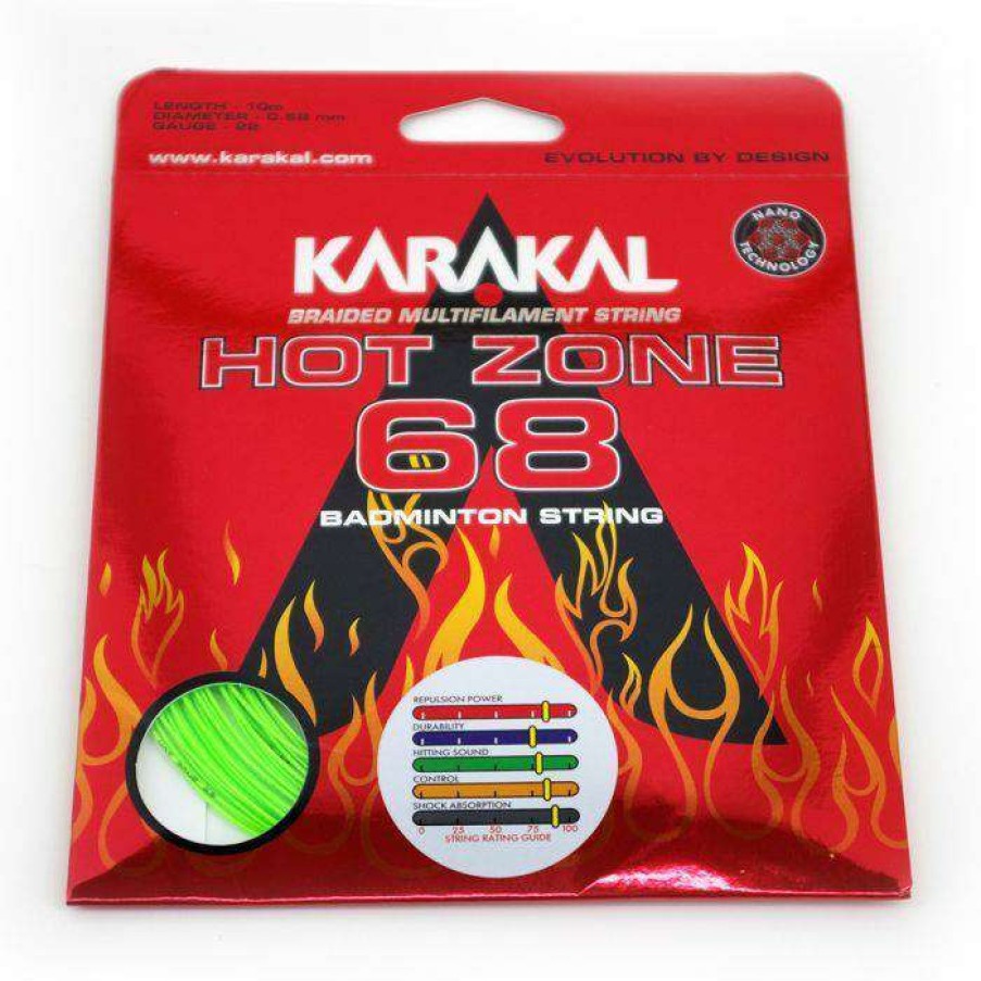 Badminton * | Half Off Karakl Hot Zone 68 Badminton String 0.68Mm (10M) Green