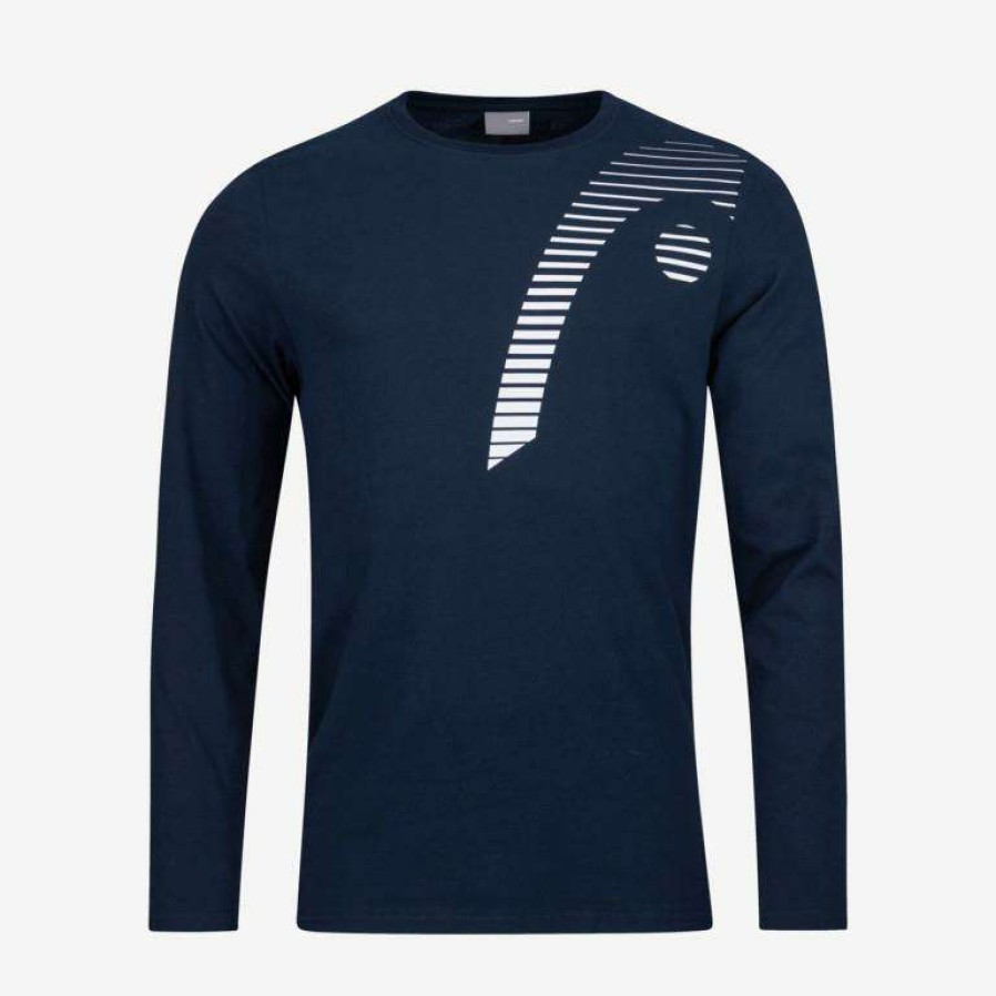 Clothing * | Discount Online Head Club Cliff Mens Long Sleeve Top Dark Blue