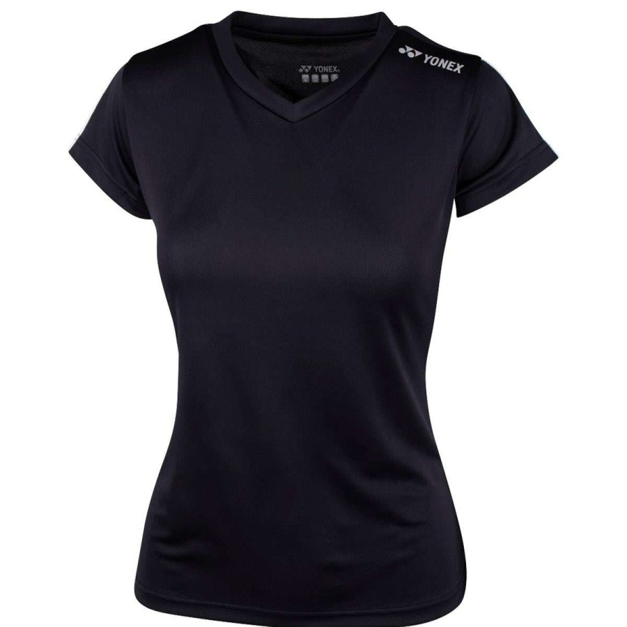 Clothing * | Discount Online Yonex Ytl3 Womens Badminton T-Shirt Black