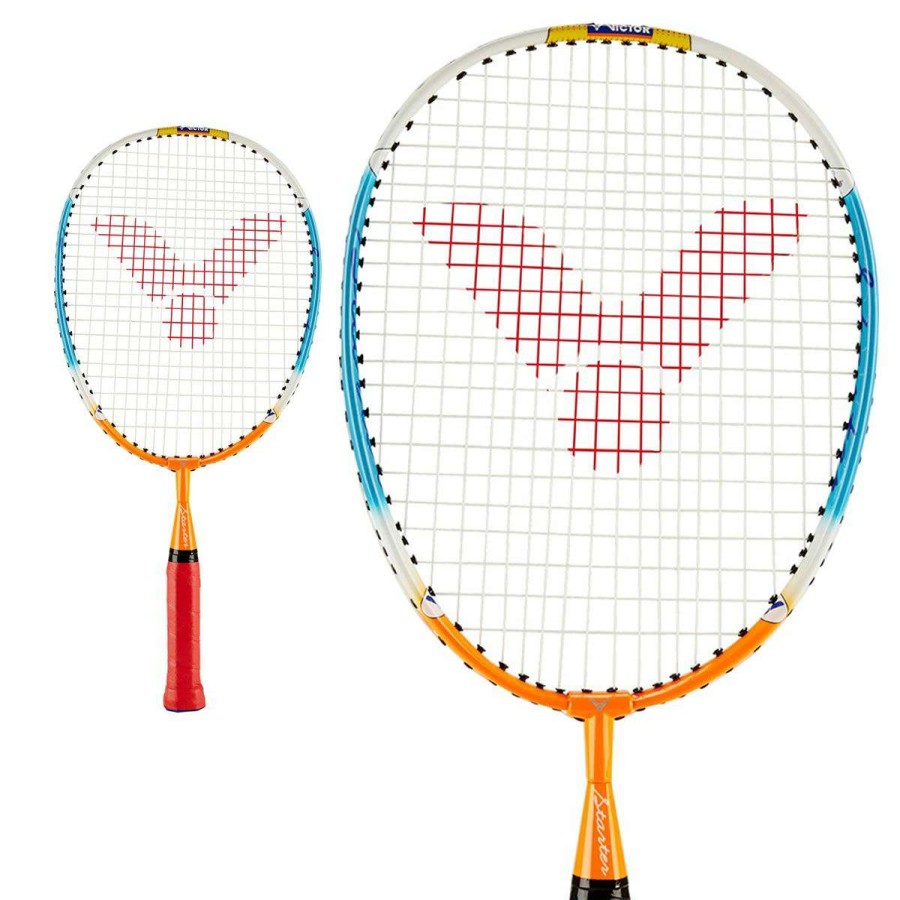 Badminton * | Sales Online Victor Starter Junior Badminton Racket Orange Blue