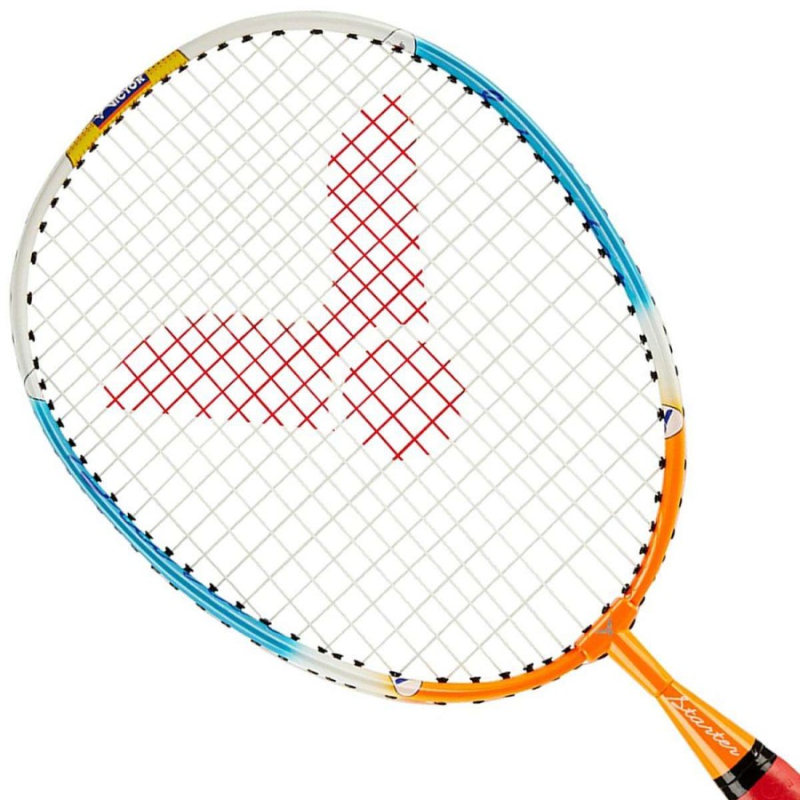 Badminton * | Sales Online Victor Starter Junior Badminton Racket Orange Blue