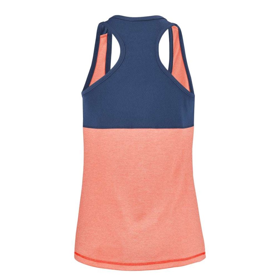 Clothing * | Limit Offer Babolat Play Womens Badminton Tank Top Fluo Strike / Estate Blue