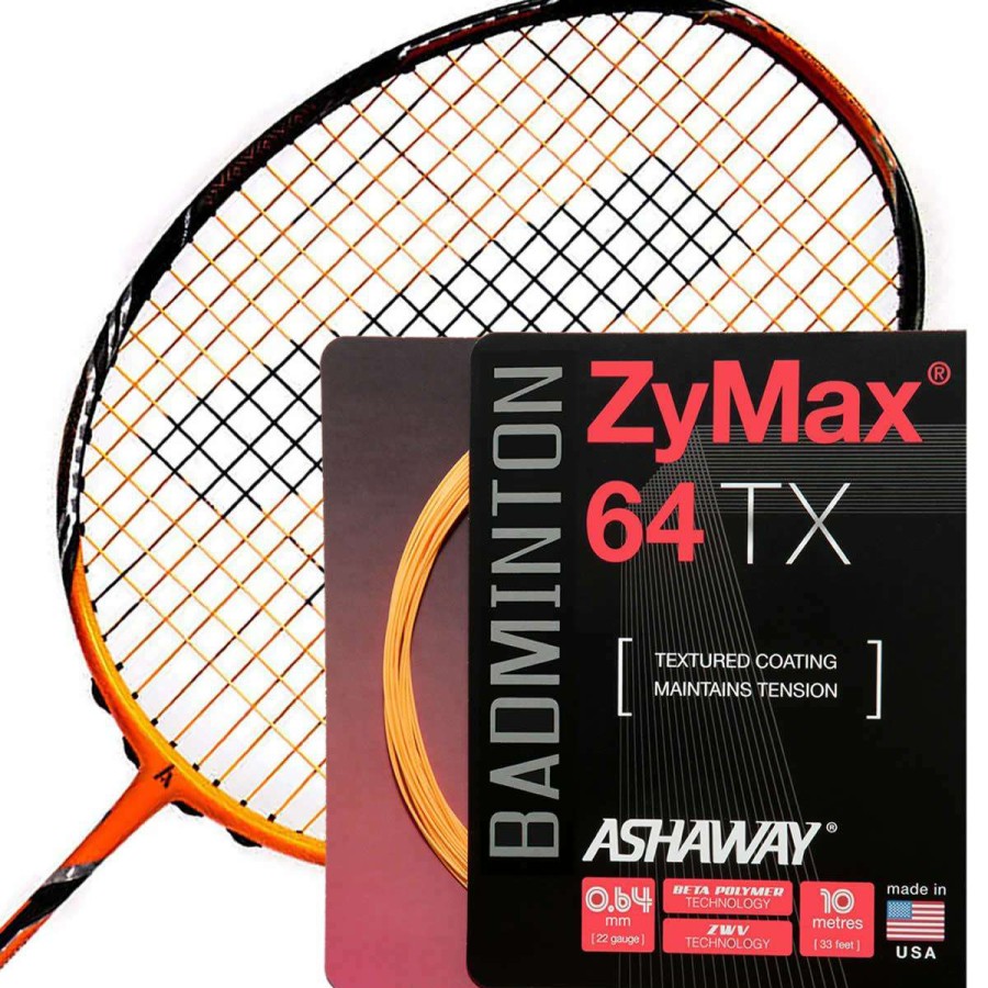 Badminton * | On Sale Ashaway Zymax 64 Tx Badminton String Orange- 0.64Mm 10M Packet