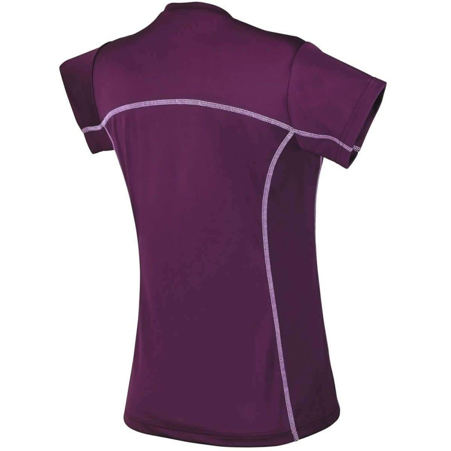 Clothing * | Sales Online Yonex Ytl1 Burgundy Team Ladies / Womens Badminton T-Shirt