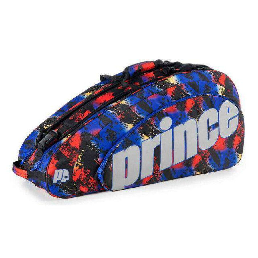 Badminton * | Half Off Prince Hydrogen Random 9 Racket Bag Blue / Red / Multi