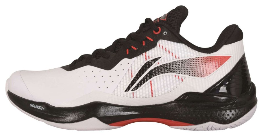 Shoes * | On Sale Li-Ning Thunder Mens Badminton Shoe White / Black