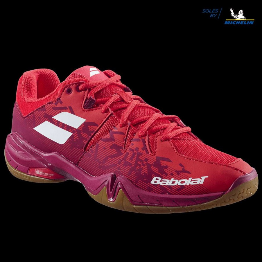 Shoes * | Clearance Babolat Shadow Spirit Mens Badminton Shoes Cherry Tomato