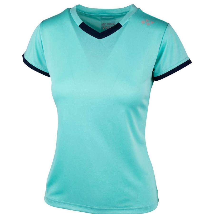 Clothing * | On Sale Yonex Ytl4 Womens Badminton T-Shirt Turquoise