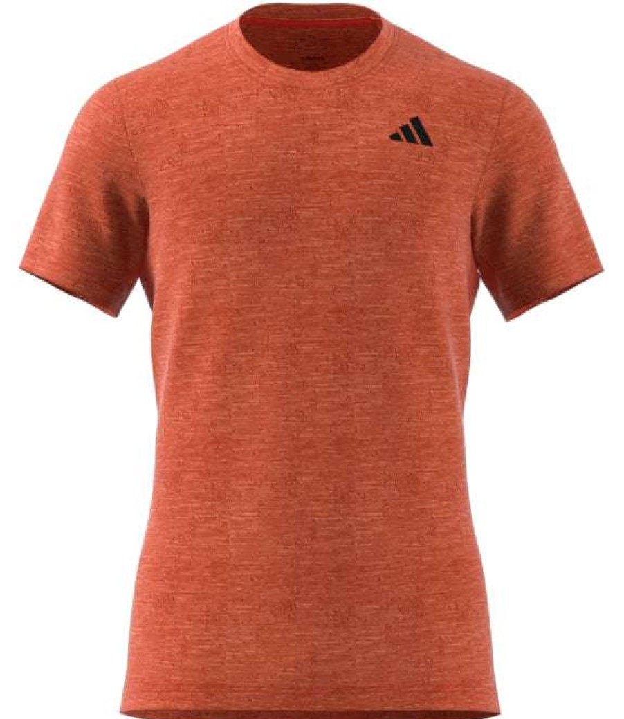 Clothing * | On Sale Adidas Mens Freelift Badminton T-Shirt Red