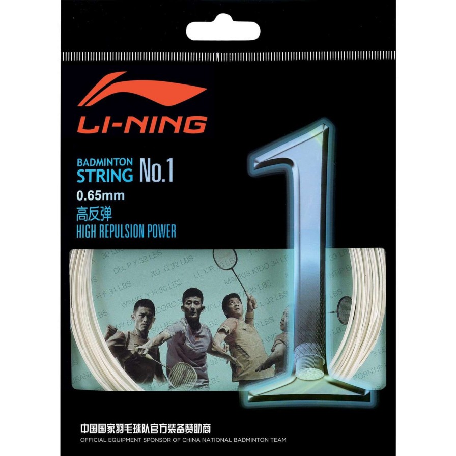 Badminton * | Half Off Li-Ning No.1 String Set (10M) White