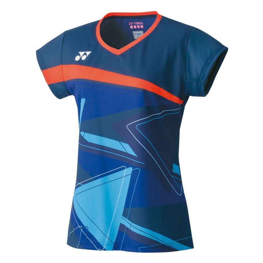 Clothing * | Clearance Yonex 20521 Womens T-Shirt Indigo Blue