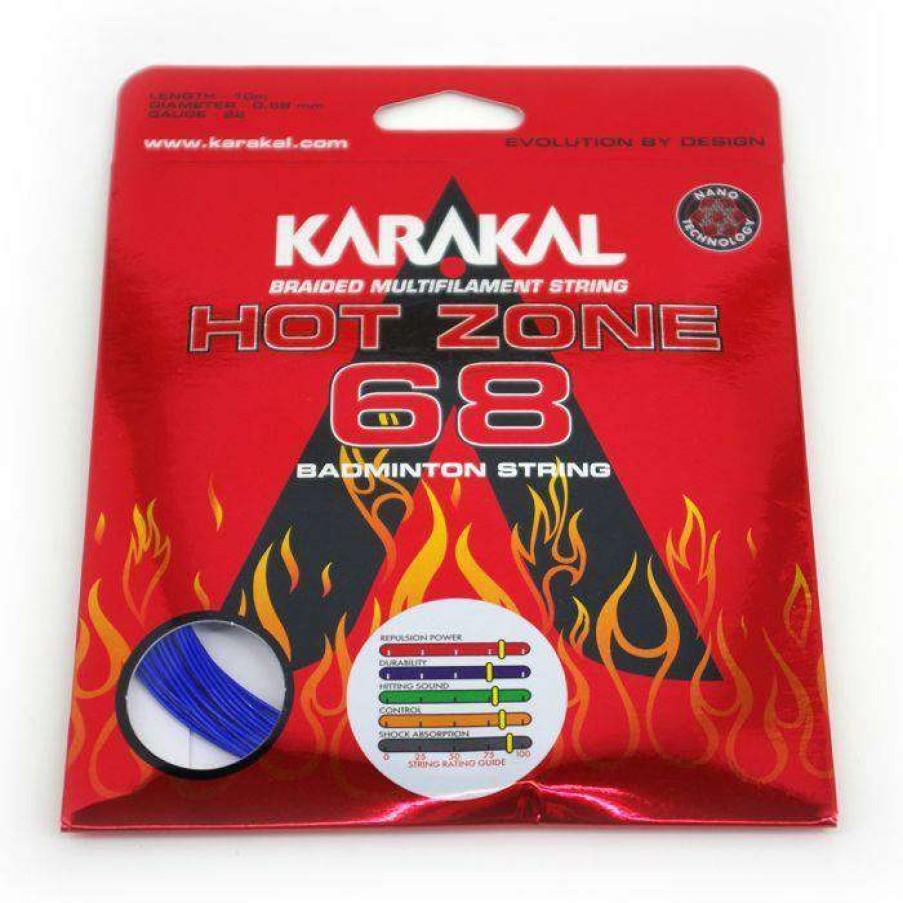 Badminton * | Half Off Karakl Hot Zone 68 Badminton String 0.68Mm (10M) Blue