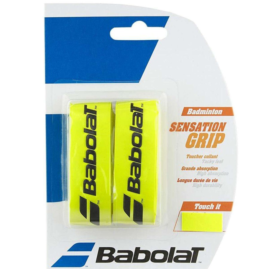 Badminton * | Clearance Babolat Badminton Grip Sensation Yellow 2 Pack