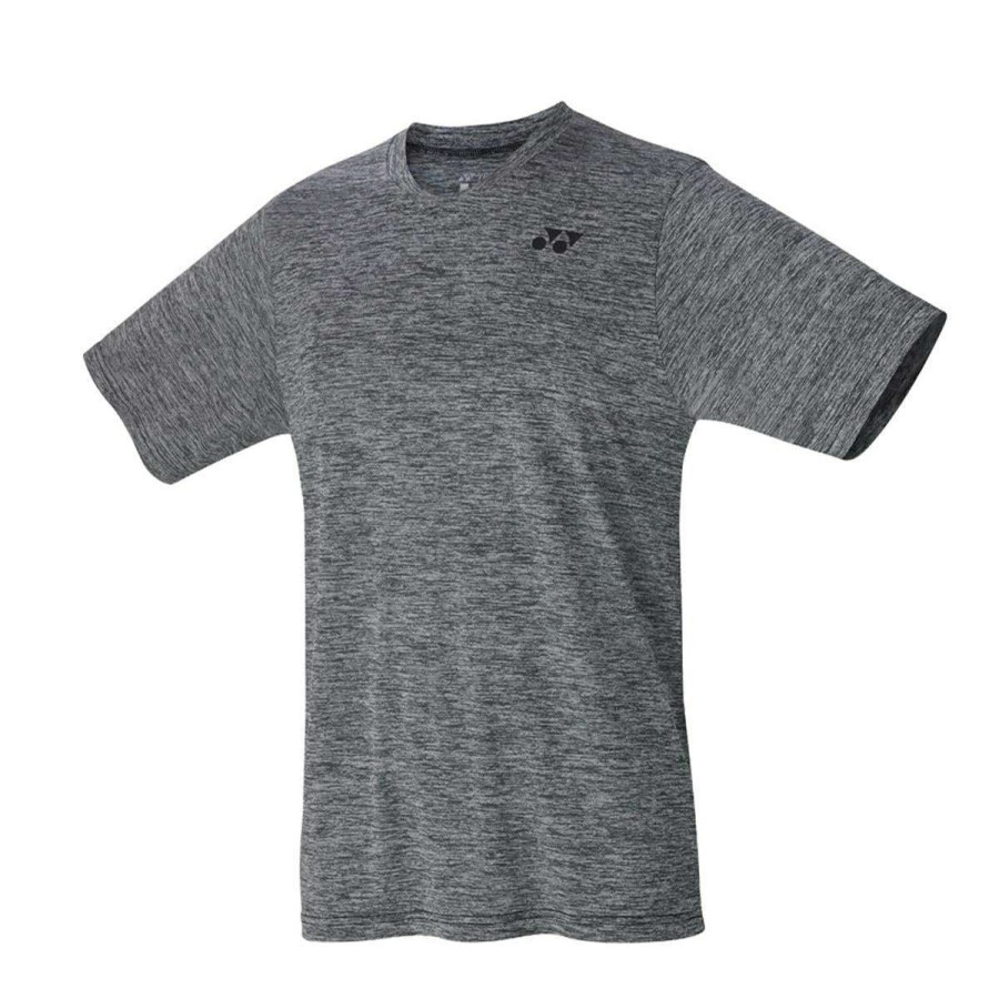 Clothing * | Special Offers Yonex Ytm2 Grey Mens Badminton T-Shirt