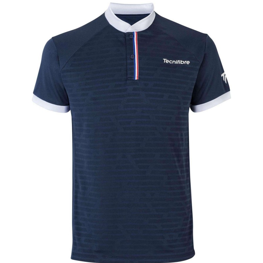 Clothing * | Half Off Tecnifibre Mens F3 Polo Shirt Marine Blue