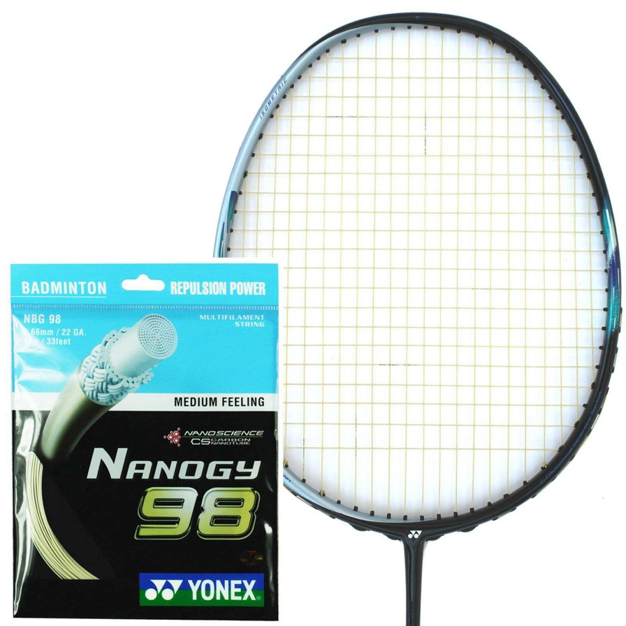 Badminton * | Prefential Price Yonex Nanogy 98 Badminton String Gold 0.66Mm 10M Packet