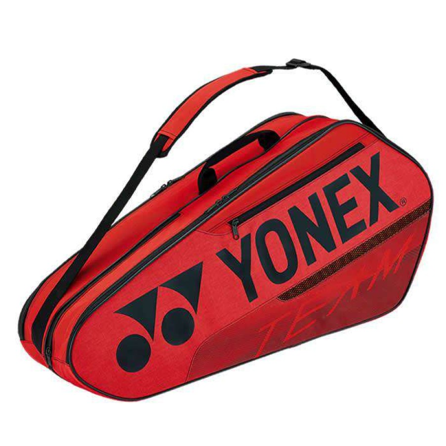 Badminton * | Special Offers Yonex 42126Ex Team 6 Piece Badminton Racket Bag Red