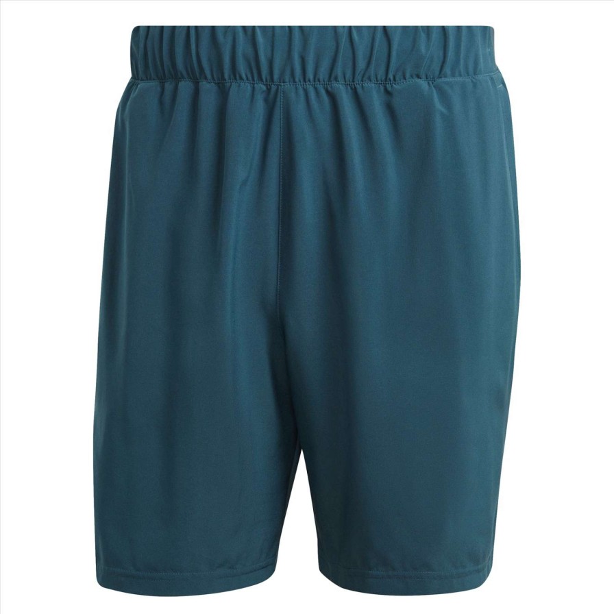 Clothing * | On Sale Adidas Club Stretch Woven 7 Mens Badminton Shorts Green