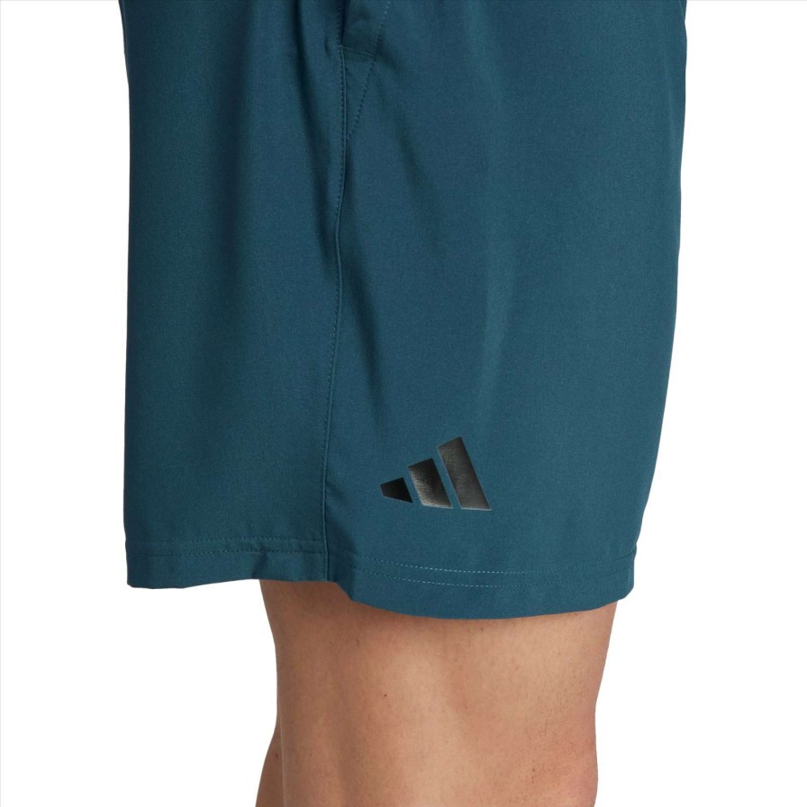 Clothing * | On Sale Adidas Club Stretch Woven 7 Mens Badminton Shorts Green