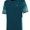 Clothing * | Special Offers K-Swiss Hypercourt Print Crew 3 Badminton T-Shirt Blue Opal