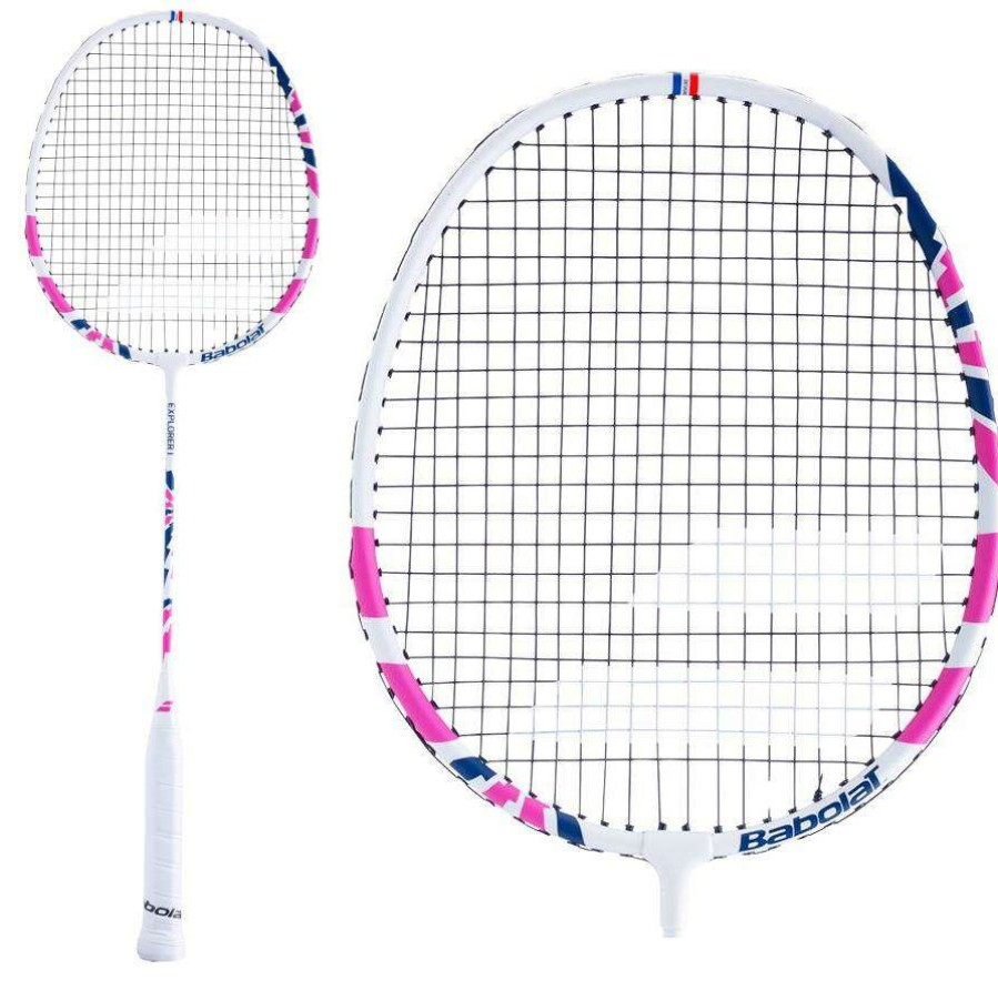 Badminton * | Prefential Price Babolat Explorer I Badminton Racket White / Pink