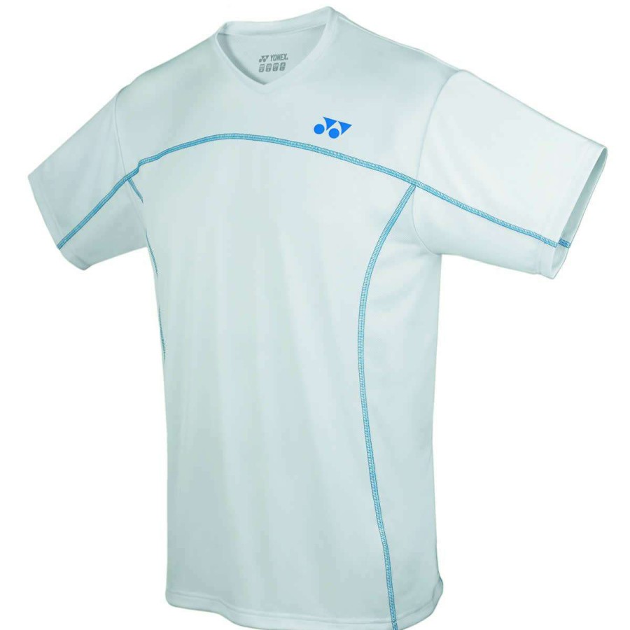 Clothing * | On Sale Yonex Ytm1 Ytj1 White Team Mens / Junior Badminton T-Shirt