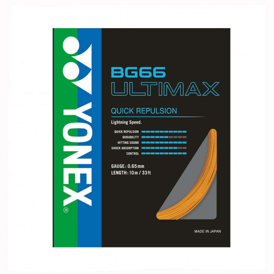 Badminton * | Discount Online Yonex Bg 66 Ultimax Badminton String Orange (10M)