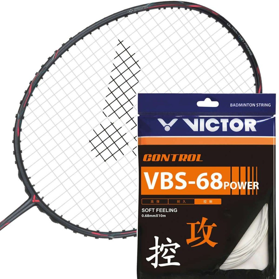 Badminton * | Half Off Victor Vbs 68P Power 10M Badminton String Set 0.68Mm 10M