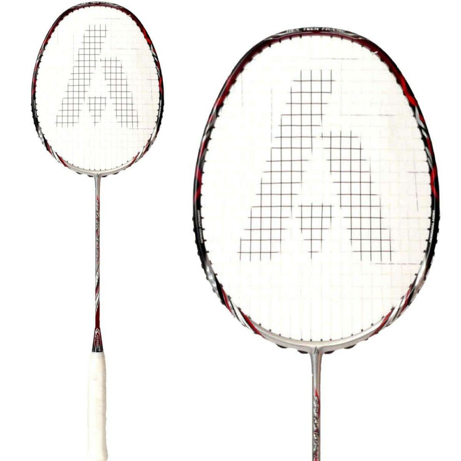 Badminton * | Limit Offer Ashaway Superlight 7 Hex Badminton Racket Silver Red