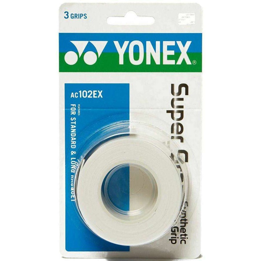 Badminton * | Limit Offer Yonex Ac102Ex Super Grap Badminton Overgrip 3 Pack White