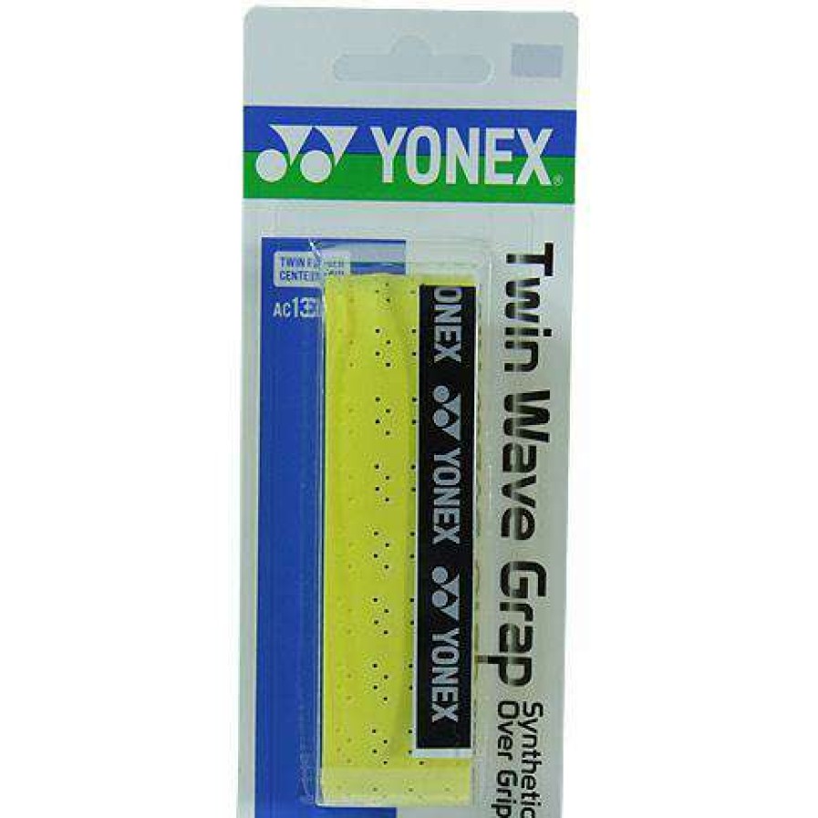 Badminton * | Sales Online Yonex Ac139Ex Twin Wave Grap Badminton Overgrip Yellow