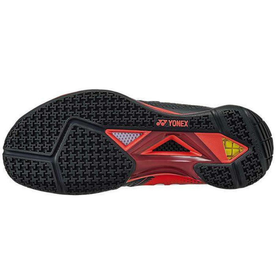 Shoes * | Clearance Yonex Power Cushion Eclipsion Z2 Mens Badminton Shoes Black Red