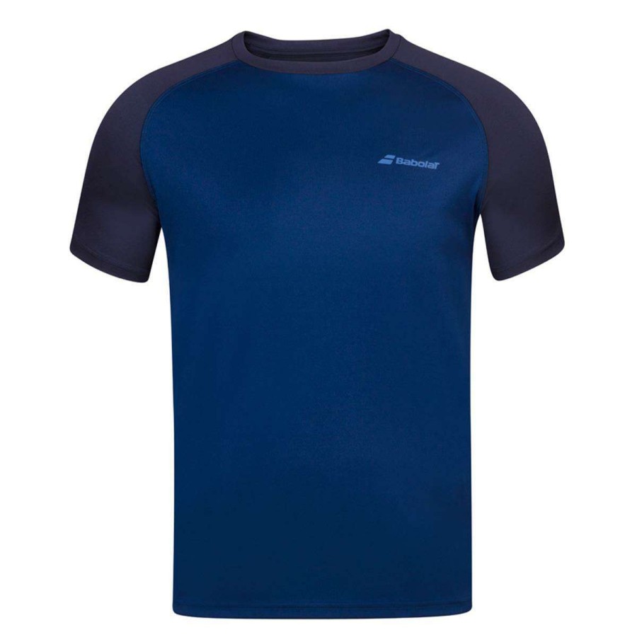 Clothing * | Clearance Babolat Mens Play Crew Neck T-Shirt Estate Blue