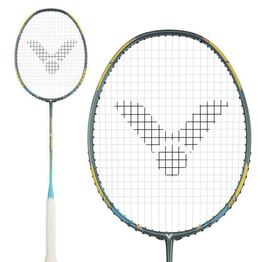 Badminton * | Half Off Victor Thruster K70 U Badminton Racket (Frame Only) Blue / Green