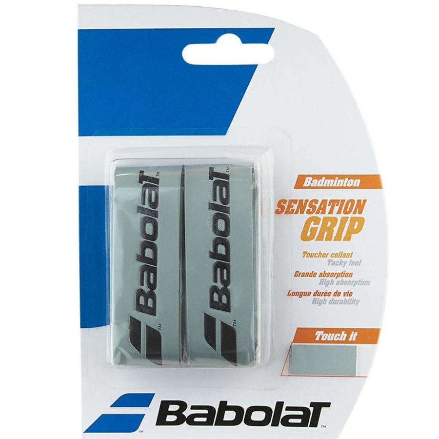 Badminton * | Prefential Price Babolat Badminton Grip Sensation Silver 2 Pack