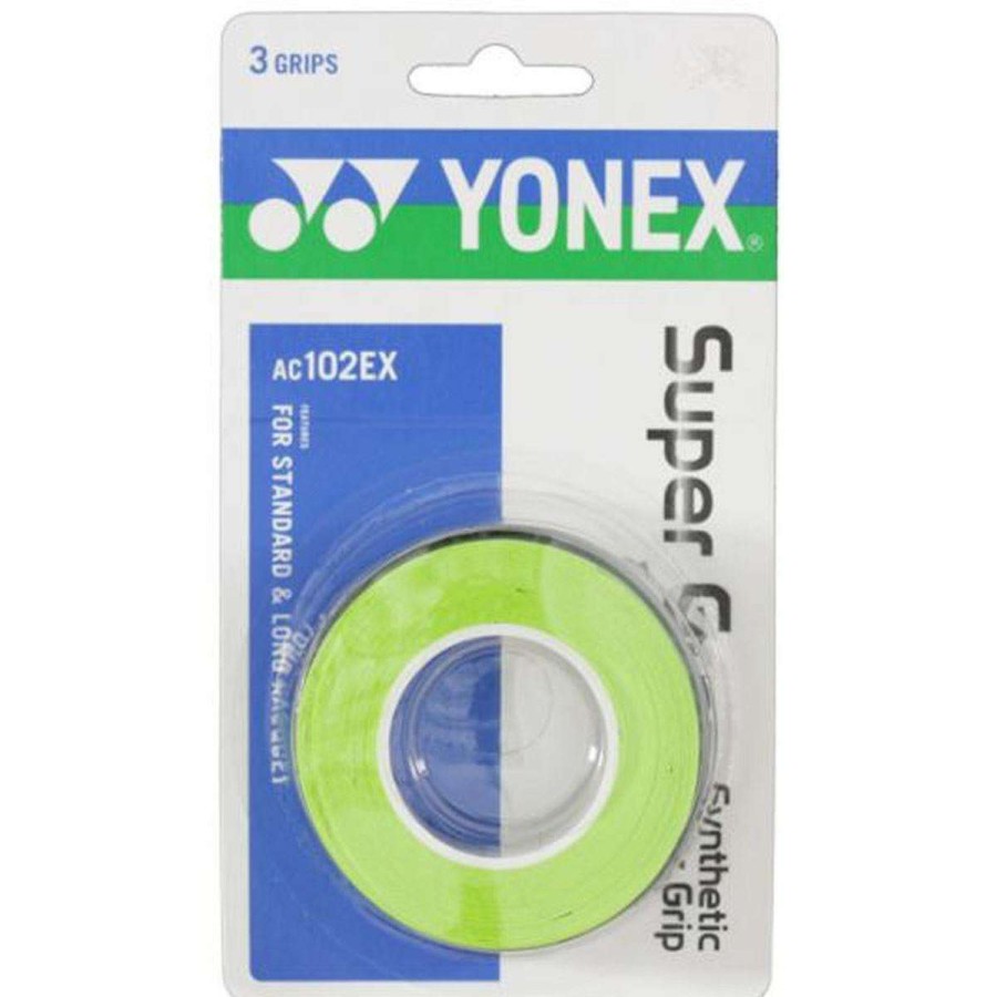 Badminton * | Discount Online Yonex Ac102Ex Super Grap Badminton Overgrip 3 Pack Green