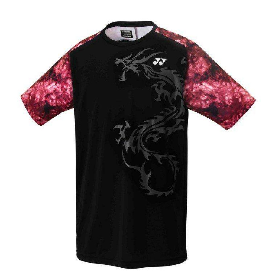 Clothing * | On Sale Yonex 16572 Mens T-Shirt Black