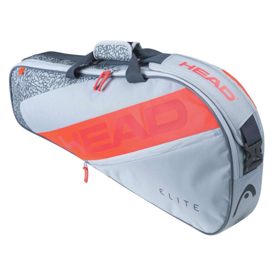 Badminton * | On Sale Head Elite 3R 3 Racket Badminton Bag Grey / Orange