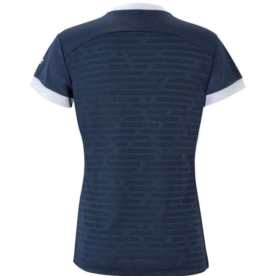 Clothing * | On Sale Tecnifibre Womens F3 Polo Shirt Marine Blue