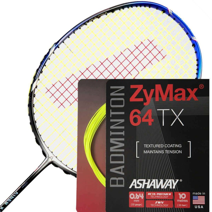 Badminton * | Special Offers Ashaway Zymax 64 Tx Badminton String Yellow 0.64Mm 10M Packet