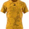 Clothing * | Sales Online Adidas Paris Mens Freelift Badminton T-Shirt Gold / Yellow