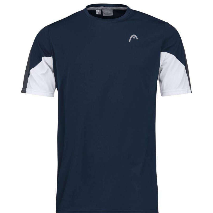 Clothing * | Prefential Price Head Club 22 Mens Tech Badminton T-Shirt Dark Blue