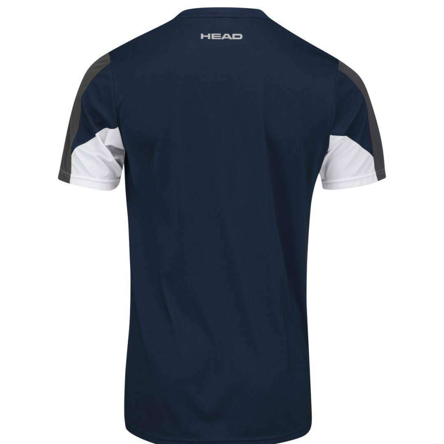 Clothing * | Prefential Price Head Club 22 Mens Tech Badminton T-Shirt Dark Blue