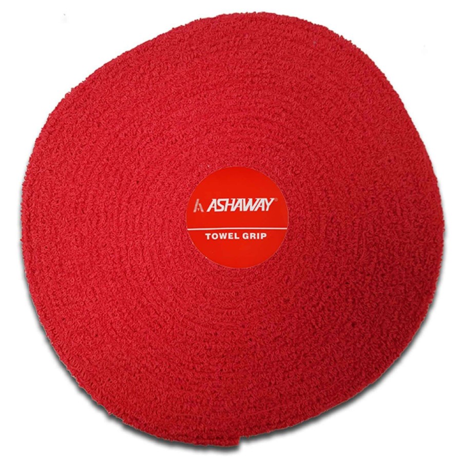 Badminton * | Sales Online Ashaway Badminton Towel Grip Roll Red 10M