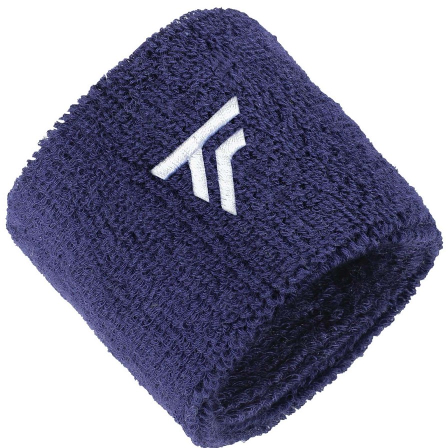 Badminton * | Limit Offer Tecnifibre Wristband Sweatband 2 Pack Marine