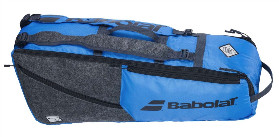 Badminton * | On Sale Babolat Rh6 Evo Drive Badminton 6 Racket Bag Blue / Grey