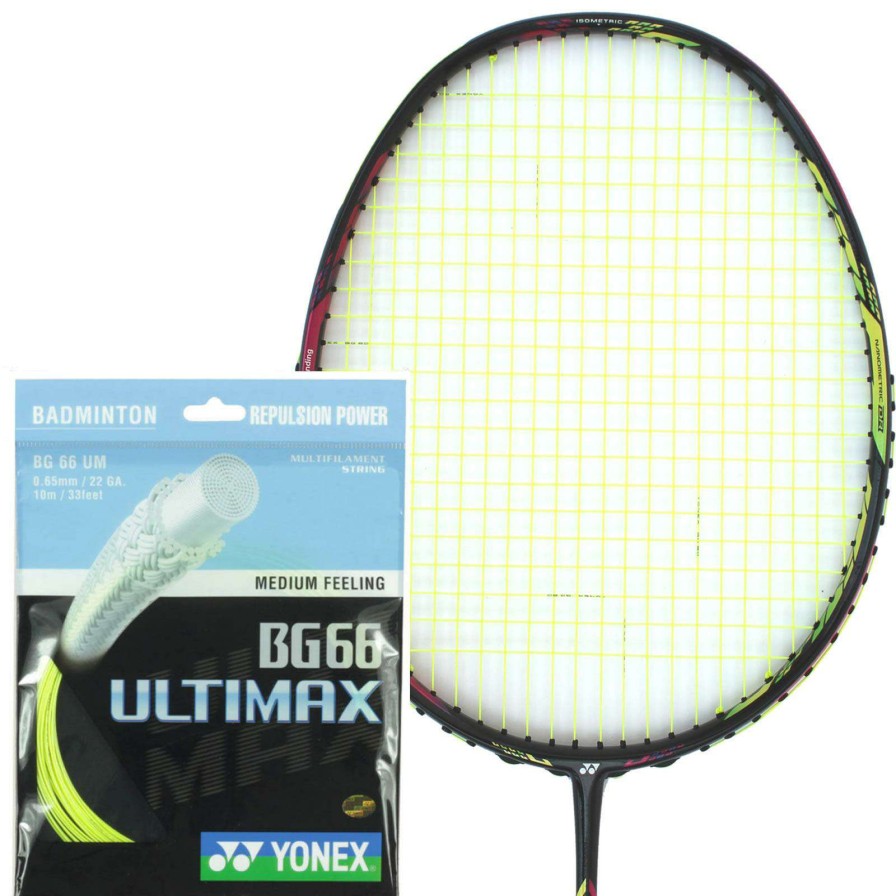 Badminton * | On Sale Yonex Bg 66 Ultimax Badminton String Yellow 0.65Mm 10M Packet