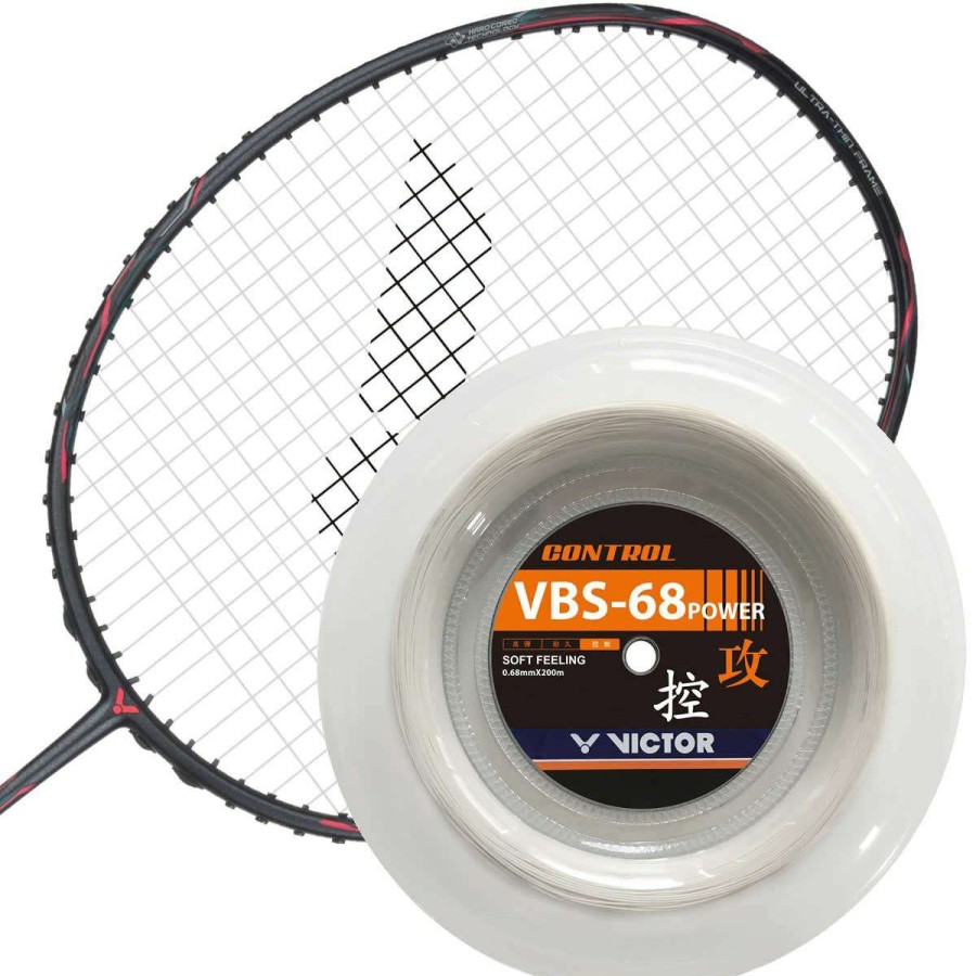 Badminton * | Prefential Price Victor Vbs 68P Power Badminton String Reel 0.68Mm 200M