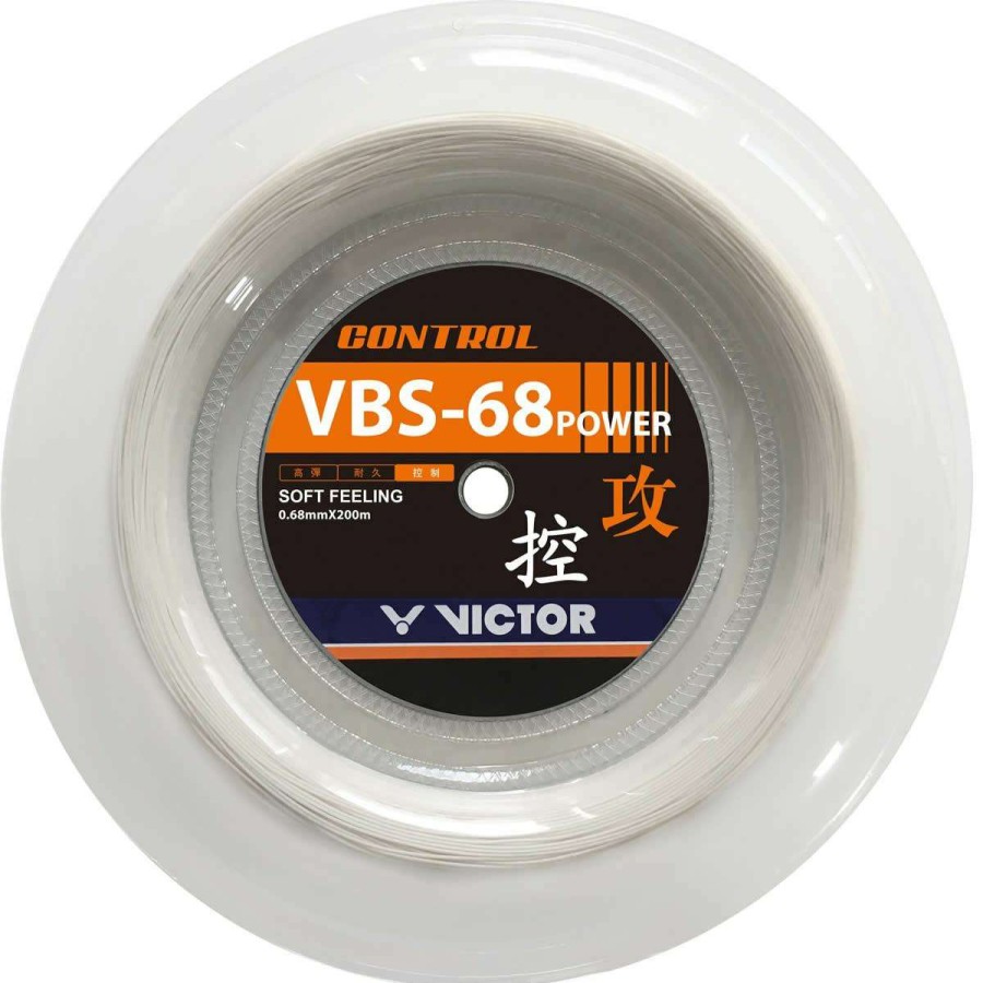 Badminton * | Prefential Price Victor Vbs 68P Power Badminton String Reel 0.68Mm 200M