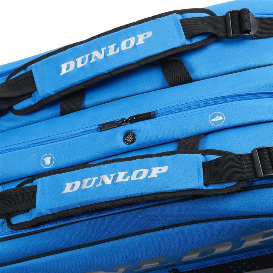 Badminton * | Special Offers Dunlop Fx Club 6 Racket Badminton Bag Black / Blue